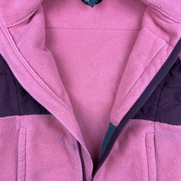 The North Face Fleece Jacket Womens Size Small Full Zip Pink And Deep Red *** - Picture 8 of 10